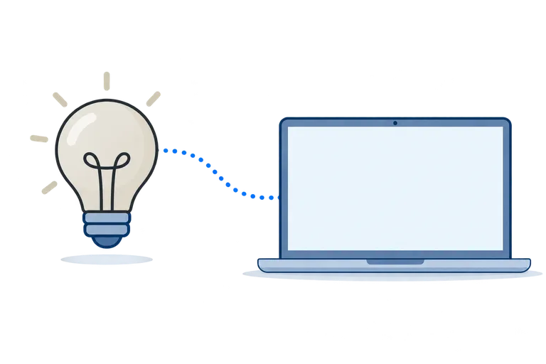 An idea becoming a finished website