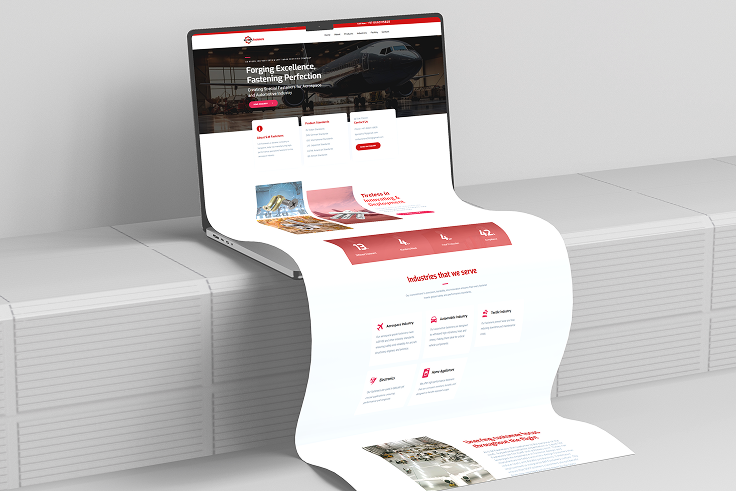 SM Fasteners website design preview